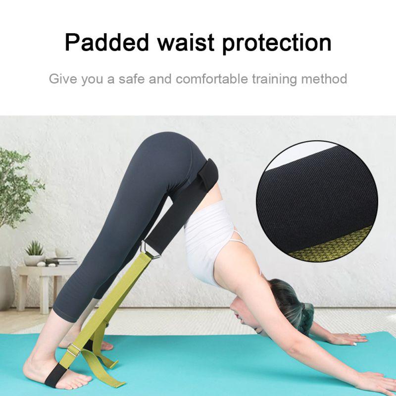 Yoga Stretching Strap Leg Stretcher Backbend Assist Trainer Pilates Equipment For Home Workouts Back Waist Leg Flexibility Door