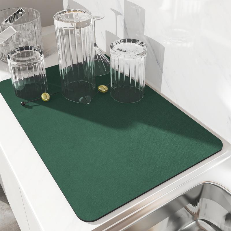

Diatom Mud Water-Absorbing Table Mat - Heat Insulation, Anti-Scald, Wear-Resistant, Simple Solid Color for Kitchens. 3rd Gen 30x40cm