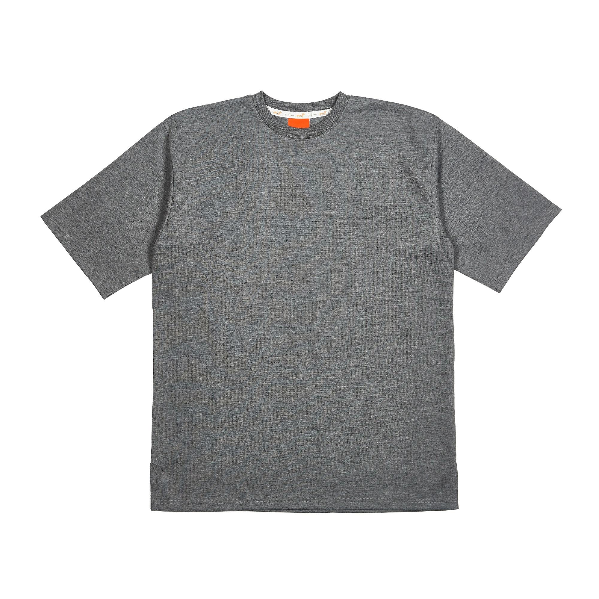 J Piasco Plain Short Sleeve T-Shirt [Dark Gray] Dark Grey/Xlt