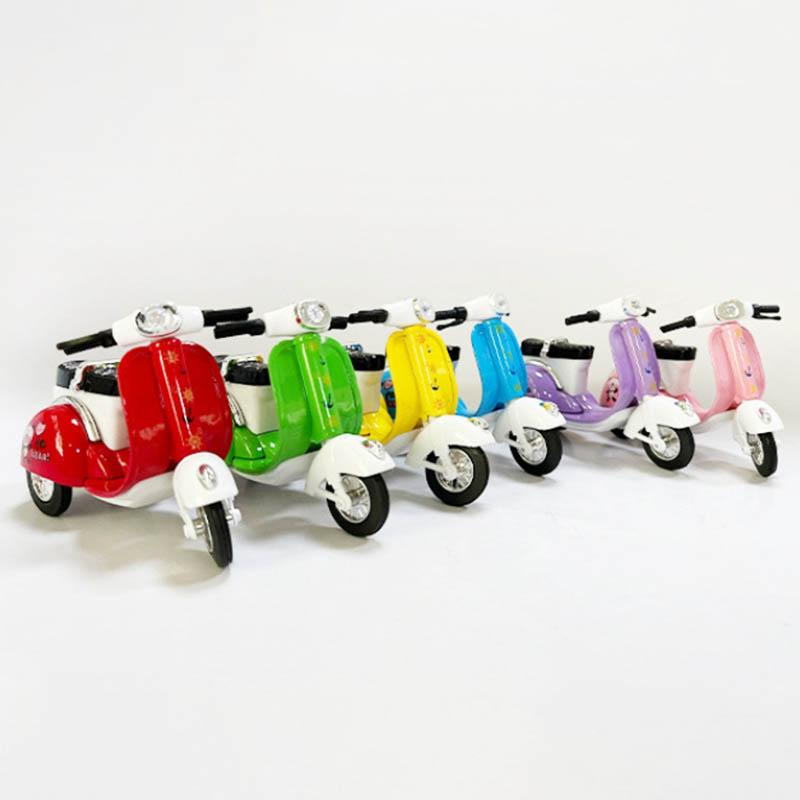 Simulation Inertia Forward ABS Cute Motocycle Toys Multi-colour Cartoon Gliding Motocycle Children Pull Back Car Toy