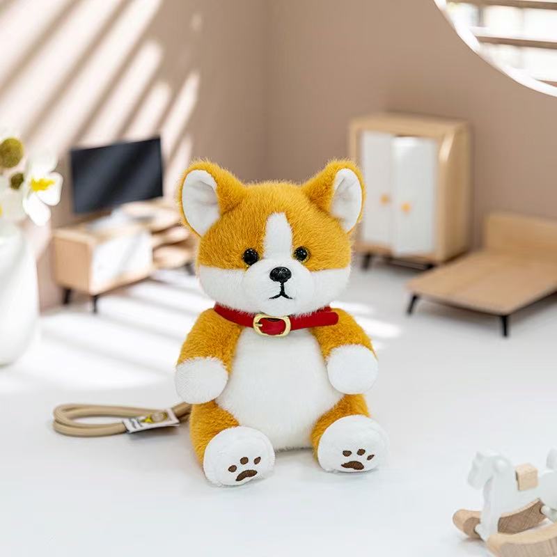 15/22cm Palm Treasure Corgi Doll Simulation Stuffed Plush Toy Hand Doll Cartoon Cute Pillow Funny Child Gift Doll At Home 15cm