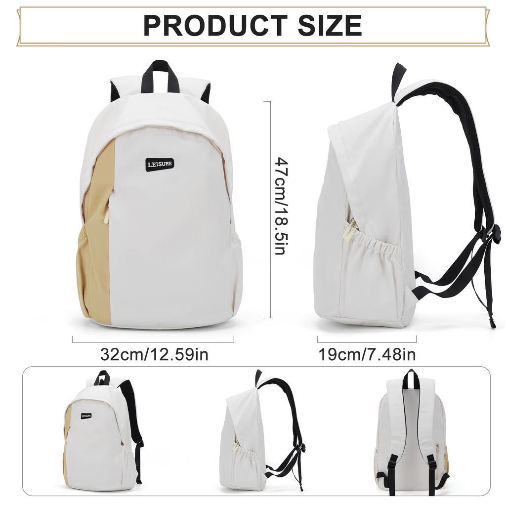 Backpack for Men Women To School, Work, Waterproof Laptop Backpack, Teenage School Backpack College Bag, Basic Classic Bookbag