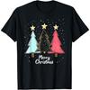 Aesthetic Christmas Tree Merry Christmas Snowy Xmas Tree T-Shirt