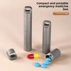Stainless Steel Pill Bottle Travel Medicine Container Waterproof Portable Pill Organizer Small Box Elderly First Aid Emergency