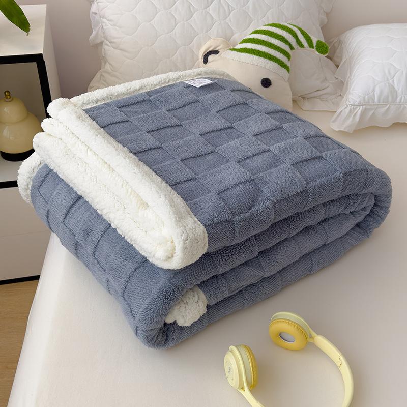 Coperta Plaid in Pile Soffice Inverno Coperte Ispessite Copripiumino Double Face Copridivano Letto Morbido Caldo Plaid Copriletto Camera da Letto