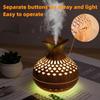 New Portable Air Humidifier 7 Colors Light Flower Shape Creative Diffuse Home USB Wood Grain Desktop Atmosphere Light Humidifier