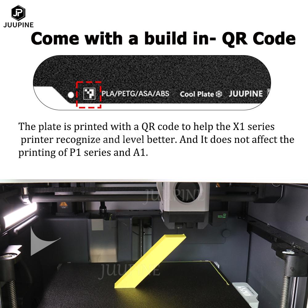 Cooltack Plate for Bambu Lab A1 P2S P1S P1P X1 X1C Build Plate PLA PETG ABS ASA Cool Bed 0.5mm thickened Bambulab Accessories