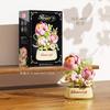 Romantic Floral Building Blocks Flower Potted Roses and Sunflowers Assembled DIY Flower Potted Toys Girls' Valentine's Day Gift