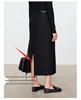 Wen Jiu Elegant High-Waisted Wool Suit Skirt - Mid-Length, Winter Classic