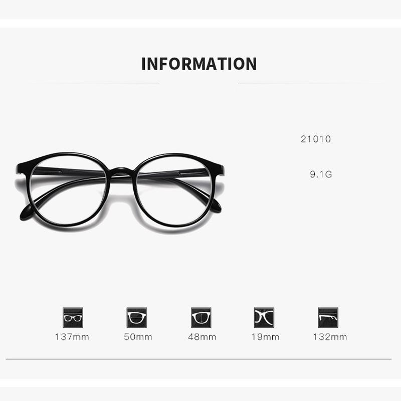 Anti-blue Light Glasses Fashion Round Eyewear Women Men Daily Commute Eyeglasses Blue Light Blocking Man Lady Computer Eyeglas