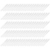 A20F-100Pcs 12X100mm Transparent Laboratory Clear Plastic Test Tubes Vials With Push Caps School Lab Supplies