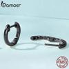 BAMOER Authentic 925 Sterling Silver & Plated Gold Simple Ear Clip Earring Original Brand Design