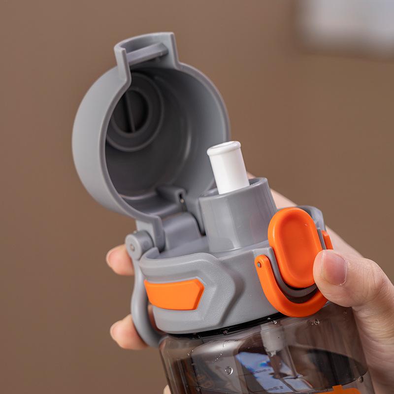 Water bottle summer high value student water cup sports simple fresh double drink easy cup boys and girls portable anti-drop straw cup