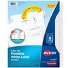 Printable Label Divider 8-Tab Set Large Standard Labels Easy Peel Durable Reinforced Paper Compatible with Inkjet Laser Printers