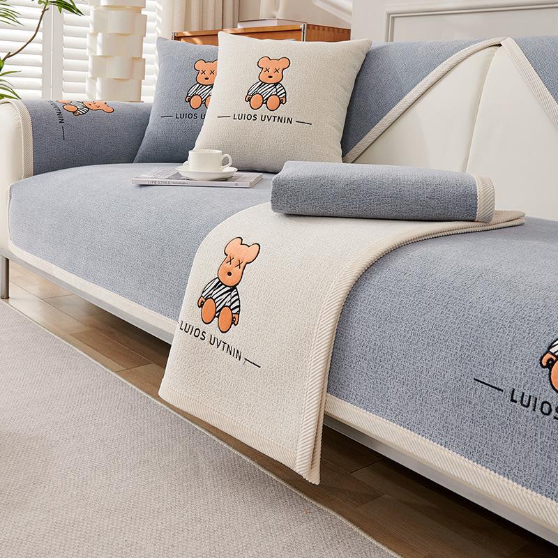 

Подушка для дивана, универсальная ткань для гостиной, вышивка синель, простая скандинавская подушка, чехол для дивана, тканевое полотенце 70*70cm