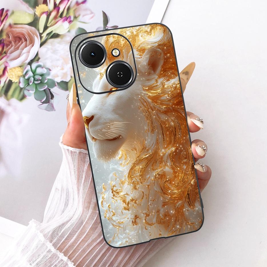 For Tecno Spark 40 Case KM5 Cute Lion Fashion Painted Cover Soft TPU Phone Cases For Tecno Spark 40C Spark40 C Back Cover Fundas