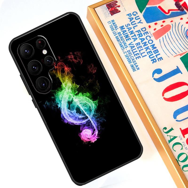 Music Note Musical Treble Clef Case For Samsung Galaxy S24 S23 Ultra S22 Note 20 Note 10 Plus S8 S9 S10 S21 S20 FE Cover