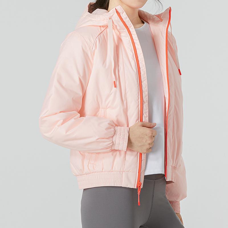 Under Armour Windproof Warm Woven Insert Cotton Jacket Women Jackets Pink 1355839-658
