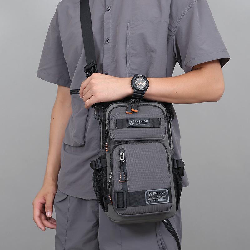 Men's Versatile Outdoor Crossbody Chest Bag - Large Capacity, Trendy, Multifunctional, Single Shoulder Bag.