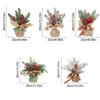 26/30CM Artificial Christmas Tree Table Decoration Simulation Red Berries Pinecone for Home Office Decor 2025 New Year Gift