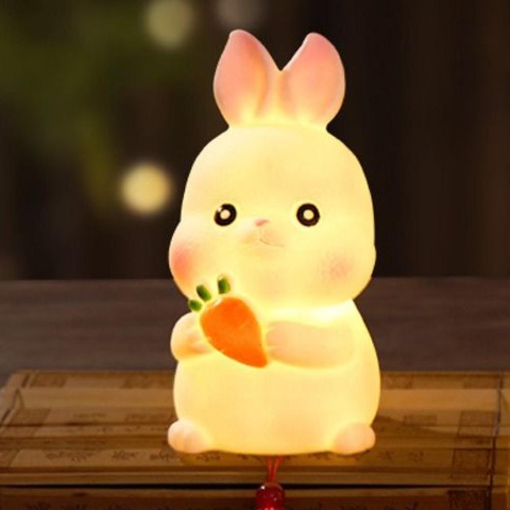 Blessing Chinese Rabbit Lantern Traditional Antique Lantern Portable Handheld Lamp  Kindergarten