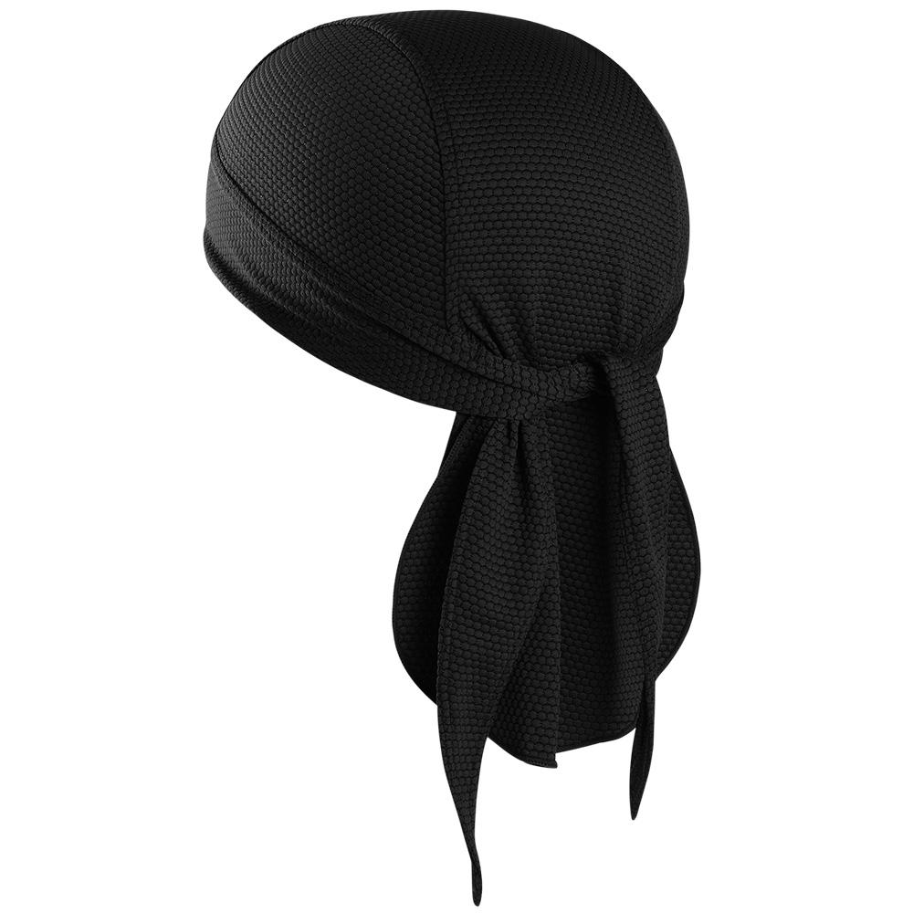

Quick-drying Bandana Cooling Doo Rags Sun Protection Headscarf Summer Beanies Hats Sport Running Cycling Hip Hop Soft Cap Durags чорний