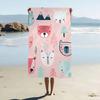 Cartoon Animal Patterns Beach Towel Colorful Bath Towels For Girl Microfiber Quick Dry Sand Free Beach Yoga Spa Gym Pool