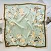 1116 New Magnolia Elegant Temperament Square Scarf Women's Commuter Shirt Scarf Multifunctional Decorative Silk Scarf