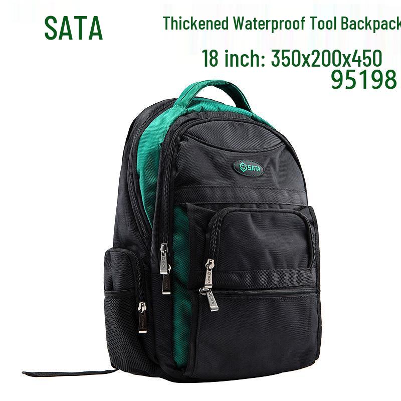 SATA 18-Inch Thickened Canvas Tool Bag & Backpack Briefcase 95198