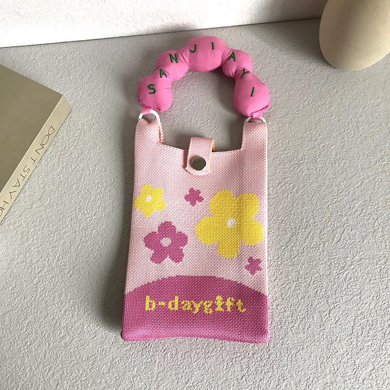 

Очаровательный вязаный мини-телефон и кошелек для монет: Компактная, портативная, универсальная сумка для женщин