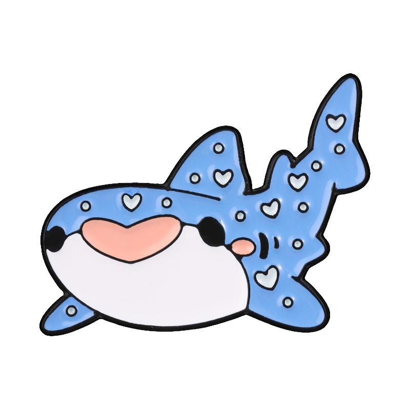 Xiaomi Cartoon Glitter Underwater Marine Creature Enamel Pin Cute Whale Dolphins Sharks Octopus Manta Ray Seahorse Badge Jewelry Brooch