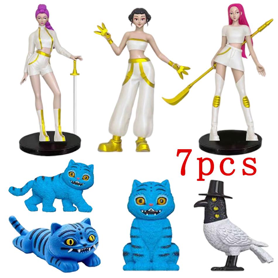 5-18pcs NEW Kpop Demon Hunters Figure Cartoon Hunters Tiger Rumi/Mira/Zoey Action Figure PVC Desktop Decoration Model  Toy Gift