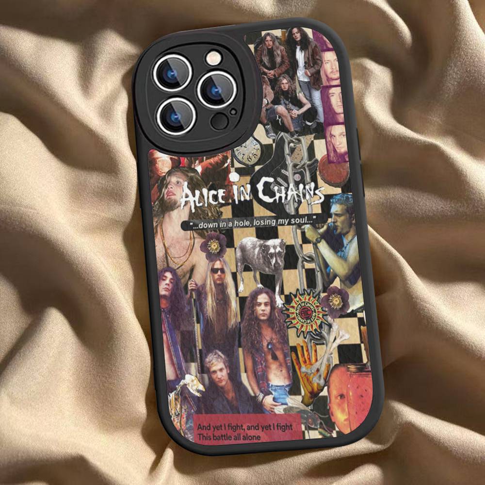 

Retro Band A-Alice In C-Chains Phone Cover For IPhone 11 12 13 14 15 16 Pro Max Mini Plus Soft Leather Case iphone 12pro