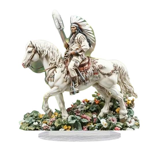 Acrylic Horse Sign Tabletop Decoration 2D Flat Desktop Ornament for Home Office Living Room Shelf Fireplace