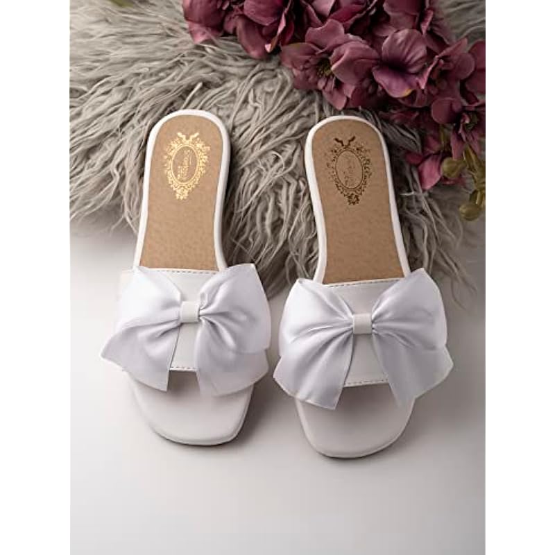 Shoetopia Girls Girls-Flat-270 White Flat Sandal - 6 Uk (Girls-Flat-270-White) 6 UK белый