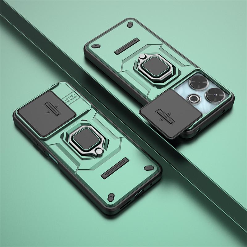 For Xiaomi Poco M6 4G Case Slide Camera Len Phone Cases For Xiaomi Poco M6 4G Shockproof Armor TPU PC Cover Xiaomi Poco M6 4G