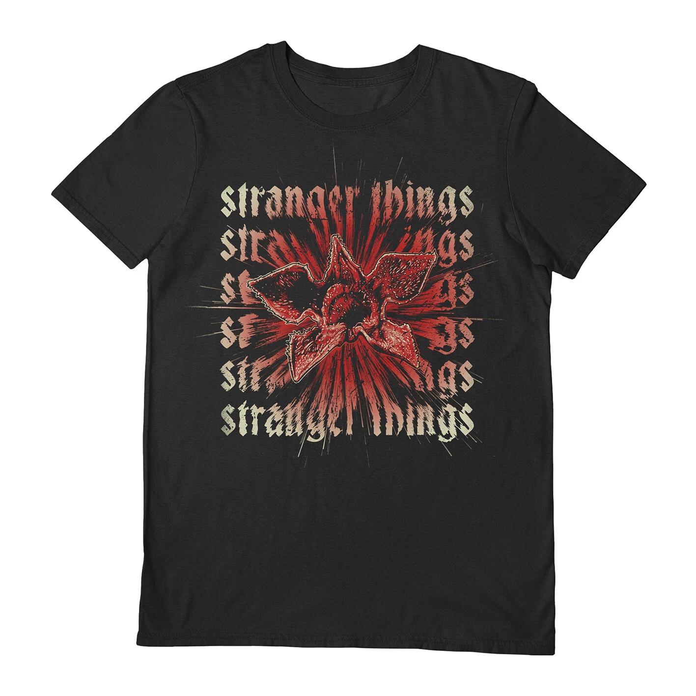 Stranger Things T-Shirt - Demogorgon Scream - Official Black S/S Tee in 5 sizes 3XL
