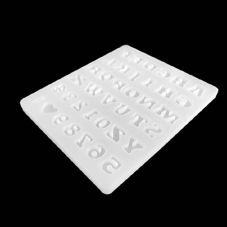 A-Z English Letter Resin Mold Mini 0-9 Number Silicone Molds for Jewelry Making