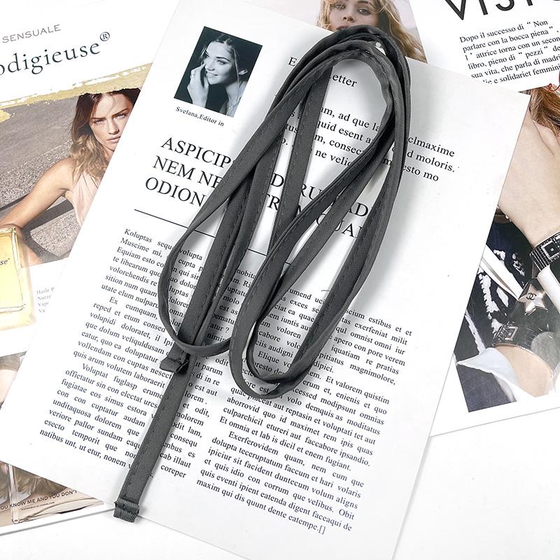 Spring/Summer Thin Tie & Belt Set: Solid Color, Versatile & Simple Clothing Accessories