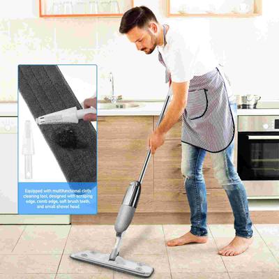 Z zapasowymi nakładkami Płaski Do czyszczenia Mop na mokro Mikrofibra Natryskowy Suchy Mokry Mop podłogowy Wypełniany Obrotowy Mop ze spryskiwaczem