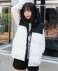 WEGO Puffer Cold Weather Clothing with Size White Men's 2-Way Vest, Outerwear, Hood, Streetwear, Outdoor, Gift, Fall/Winter Clothing, M,
