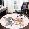 1pc Tom Jerry Office Round Area Rug, Bedroom Living Room Home Decor, Room Deco,  Offic a1016160