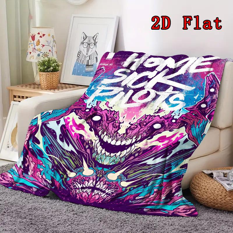 Home Sick Pilots 2D Flat Pattern Flannel Blanket High quality All Seasons Warmth and Comfort Perfect for Christmas Gifts.NMT0928083