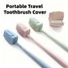 YS00270-4-Pack Wheat Straw Toothbrush Head Covers - Portable Travel & Outdoor Storage Protectors