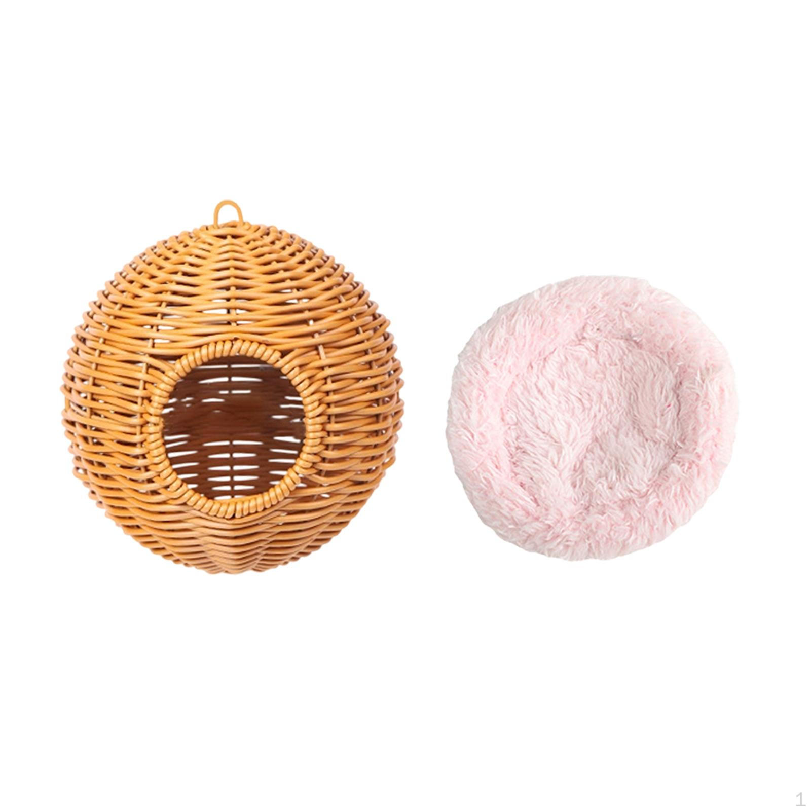 

Parrots Hanging Swing Shelter Hummingbirds Cardinals Hand Woven Parrot House Pink