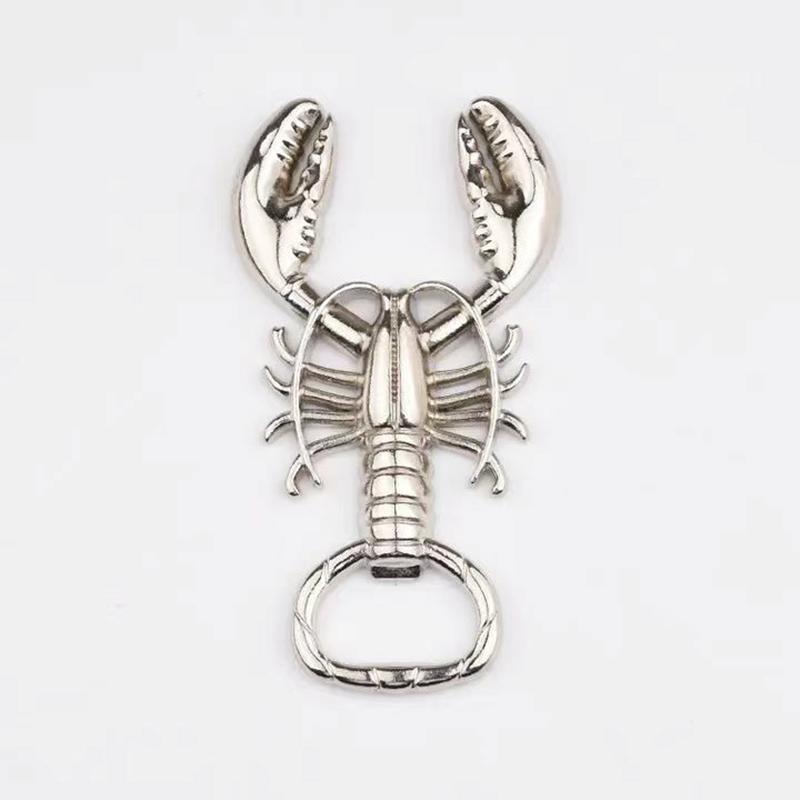 

Креативная металлическая открывалка для пивных бутылок в форме лобстера, барные принадлежности для вечеринок серебряный