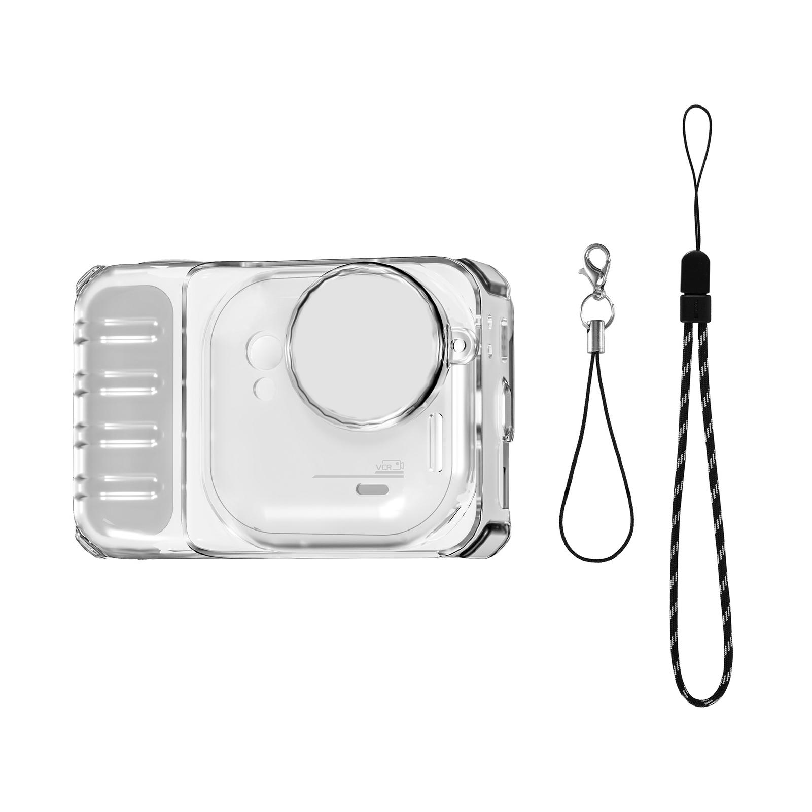 

Shockproof Anti Scratch Camera Protective Cover with Lens Cap and Lanyard Fit for Insta360 Go Ultra Transparent прозрачный