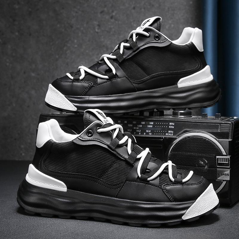 

Распродажа Мужская обувь Летняя дышащая новая тенденция Универсальные черные кроссовки Мужская рабочая нескользящая обувь 44 черный белый