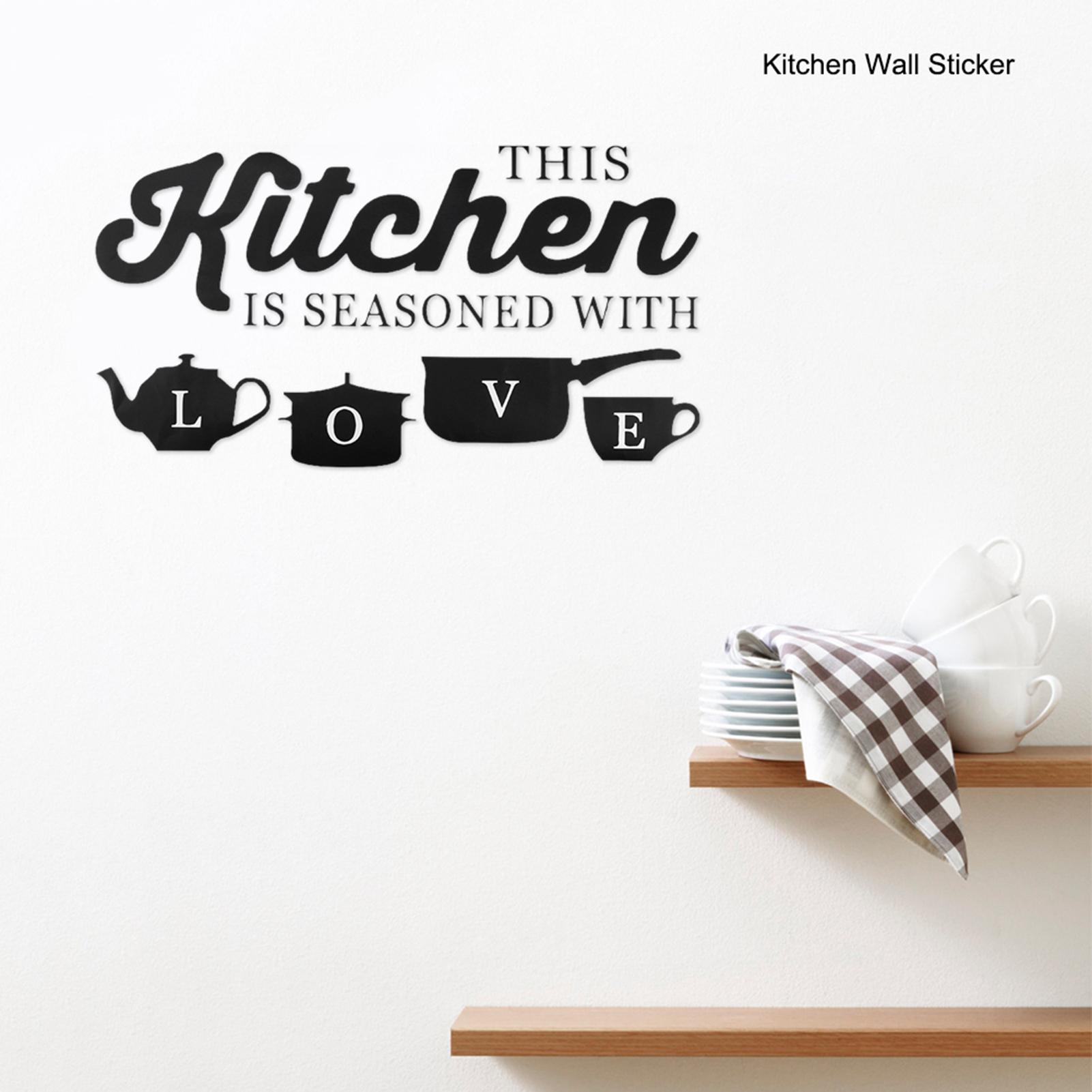 

Removable Adhesive Wall Sticker Kitchen Living Room Wall Decal Home Decoration