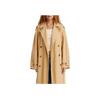 Levis FW22 Solid Color Double-Breasted Mid-Length Trench Coat Women Coats Khaki A3244-0001